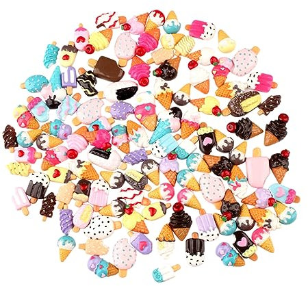 NUOBESTY 100St DIY cremefarbenes Handyhüllenmaterial Scrapbook-Materialien Cremefarbenes Handy selber machen schmuck Stempelkissenmaterial für Kinder Zubehör für Eiscreme-Harze Glückstüte