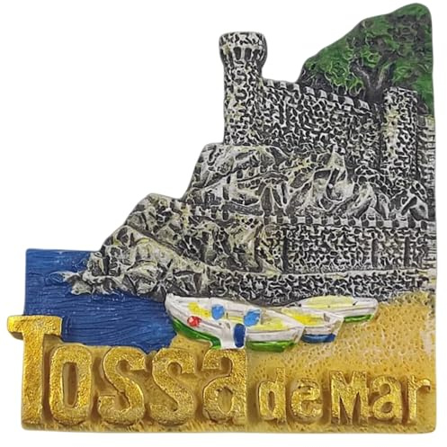 Tossa de Mar Spanien Kühlschrankmagnet, Reise-Souvenir, Küche, 3D-Kühlschrank, Dekoration, handbemalt, Kunstharz