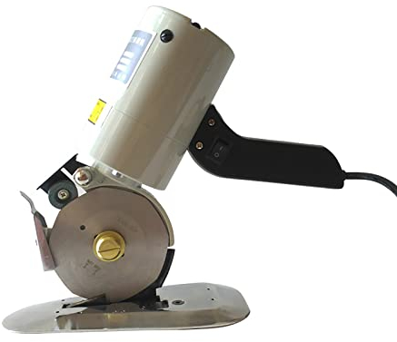 Coupe-Tissu Circulaire électrique, Coupe-Tissu Rotatif léger, épaisseur de Coupe maximale de 30 mm, avec Fonction d'affûtage et Dispositif de Protection relevable, pour Cuir de Tapis