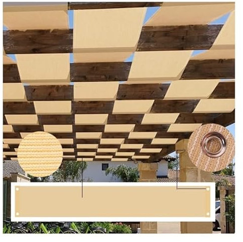 Custom Pergola Shade Strip Uv - Awnings Sail Cloth - Permeable Fabric, Pergola Canopy Cover with Grommets for Outdoor Patio, Garden Deck