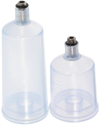 SEWACC 2pcs Refillable Split-Type Airbrush Bottles Paint Container Replaceable Airbrush Paint Cups for