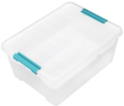 SEWACC Aufbewahrungsbox Mit Deckel Klar Und Durchsichtig Für Einfachen Zugriff Großes Fassungsvermögen Für Ausreichend Stauraum Tragbar Mit Griff Für Einfacher Transport Vielseitig