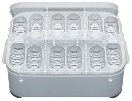 Kleine Reptilien-Zuchtbox – 12 Gitter Professionelle Reptilien-Brutkästen | Reptilien-Eierzuchtbox Brutkasten Inkubator Tray Container Box für Schlange Gecko Schildkröte