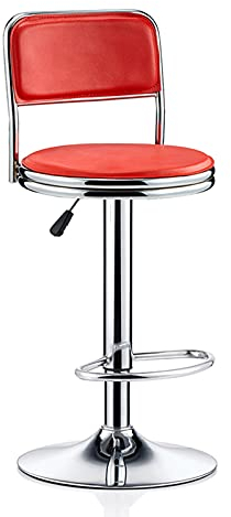Generic Barhocker, Counter Chairs Verstellbare Drehbare Barhocker Hohe Hocker Pu Leder Gepolsterte Barstühle/Rot/38-51Cm