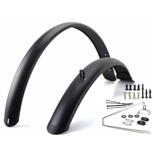 LPHFDCS Schutzbleche Mountainbike Universal Fahrrad Kotflügel Mountainbike Kotflügel Carbon Fiber Vorne/Hinten Rennrad Flügel Fahrrad Kotflügel Fahrrad Schutzblech(Matte Black 26 inch)