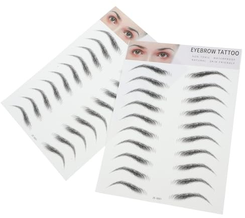 minkissy 2 Stück Augenbrauen Transfer Aufkleber Für Frauen Temporäres Tattoo Selbstklebend Realistisches 3d Haarlinien Design Schnelles Styling Ohne Hautreizungen
