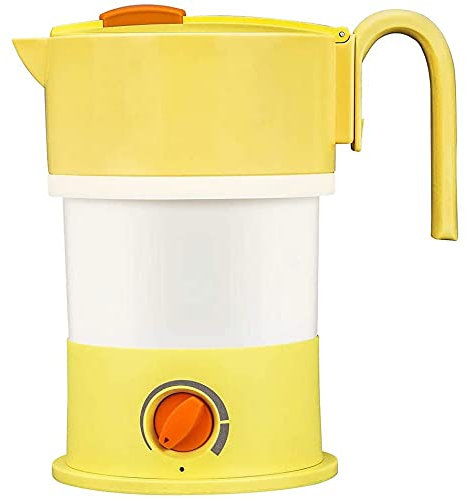 YXYLJOZ Bollitore da Viaggio Pieghevole Pieghevole Elettrico Alimentazione Alimentare in Silicone Bollitore 600 Ml Doppia Tensione 110-220 V Ceatrice
