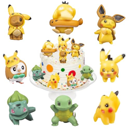 MODEQQ 8 Stück Mini Figuren Set Nicht Essbare, Figuren Tortendeko Junge Mädchen, Cartoon Mini Tortenfiguren, Kuchen Deko Kindergeburtstag, Cake Topper für Party Supplies (B)