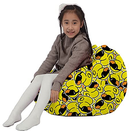 LazySof Copertura per Poltrona a Sacco Fodere da Divano per Bambini(Senza Riempimento) Bean Bag Storage Chair Giocattoli Sacca Portaoggetti,Z3