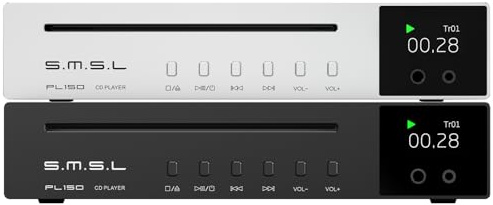 SMSL PL150 CD Player,Compatible with Standard CD,MP3 CD.Supports RCA,3.5mm and 4.4mm Headphones,Optical,Coaxial Output Interface,CS43198 Decoding Chip,Auitable for Laptops and Computers and Car