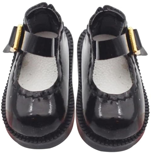 Beaupretty Miniatur Puppenschuhe Schwarz 3,2cm Handgefertigt Verschleißfest Kleiner Dekoration Für Puppenhaus Und Kinderspielzeug