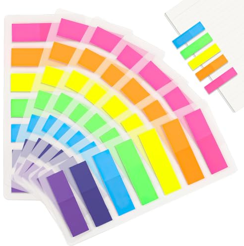 1120 Stück Haftnotizen Klebezettel, Index Haftnotizen Tabs, Sticky Notes Schreibbar, Etiketten Textmarker Strips, Kleine Fahnen Haftnotizen Beschriftbare FüR Seitenmarkierung, Seiten Markierung