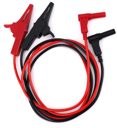 2 Pcs Multimeter Test Wires with Insulated Clamps, Heavy Duty Banana Plug to Alligator Clip Test Wires Suitable for Multimeter Field Instruments Electrical Testing Automotive Circuits