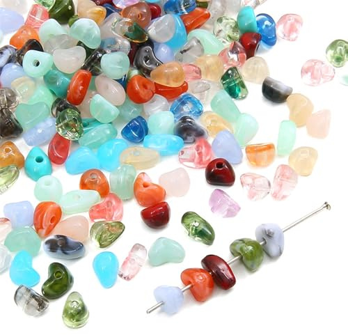 ZHITENG 480 Stück Edelstein Perlen, Natürlich Unregelmäßig Naturstein Perlen, Farben Gemischt Edelsteine zum Auffädeln, Steine für Armbänder Geeignet für Selbstgemachten Schmuck und Dekoration