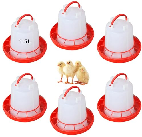 Chicken Feeder And Waterer Set, 4pcs Chick Feeders And 2pcs, Water Dispenser, Hanging Feeder,Poultry Drinker Chick Kit, Design For Baby Chicks