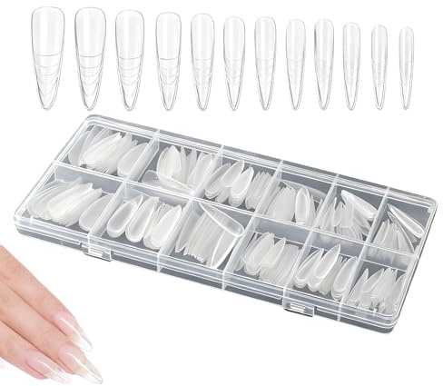 Formas Para Extensión De Uñas 240 Piezas Puntas Transparentes Press-On | Extensiones De Cabello Con Gel Destinado A Mujeres Para Uñas Postizas En Dedos De Manos Y Pies Para Hogar Y