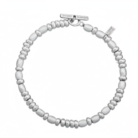 Dodo Mariani Bracciale Dodo Donna Originale Ovo particelle Argento 925, 18 cm, Gioiello Artigianale Made in Italy, Rifinito a Mano, Base per Charms, originale ideale come regalo
