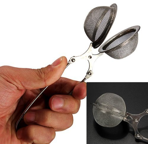 LANYUER Gewürzzange Teezange Teekugel Colador de Té Especias Pinzas de Infusor de Té de Acero Inoxidable