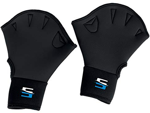 SEAC Neoprene, Guanti da Aquafitness, Aquagym e Altre Discipline di Fitness Acquatico Unisex Adulto, Nero, XS/S