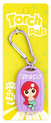 Stands Out, Supplying Outstanding Gifts Gracie Name Mermaid Girls Purple Novelty Personalised Mini LED Toy Torch Carabiner Clip