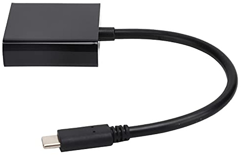 Adaptador De Video, Convertidor USB 3.1 Hembra De 10 Gbps De 15 Pines, Adaptador Negro Tipo C A VGA Apto para Equipos Electrónicos