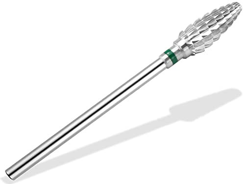 HM-Fräser Bit Schleifkörper mit grober Kreuzverzahnung Konus Form Hartmetall Schleifer Nagelfräser für Maniküre Feile Pediküre Fräseraufsatz zum Abfräsen der Altmodellage in Gel oder Acryl