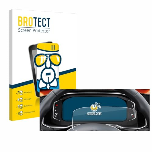 brotect Pellicola Vetro per Volkswagen Polo 6 Digital Cockpit Pro | Chiara Protezione Schermo Made in Germany Durezza 9H Anti-Graffio Glass Screen Protector
