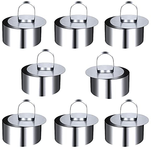 Jesdavan Anillos de Mousse, Anillo Pequeño para Tarta, Acero Inoxidable Anillo de Mousse de Pastel, Mousse Anillo Redonda Adecuado para Postres Pasteles Chocolates Bricolaje