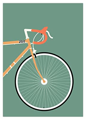 Generisch Fahrrad Poster | Bild Rennrad minimalistisch A2 (59,4x42 cm)