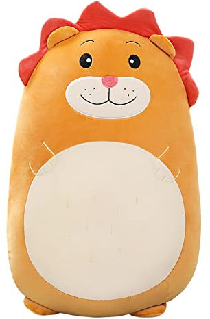 URFEDA Löwe Kuscheltier,60CM Lange Süße Plüschtier Löwe Plüsch Kissen Puppe,Löwe Stofftiere Schlafkissen Wurfkissen Super weiche Stofftier Spielzeug Sofakissen Seitenschläferkissen Zimmer Deko