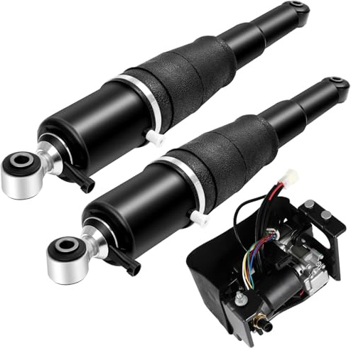 SCITOO Air Struts Suspension Kits Shocks Struts Air Compressor Pump fit for Cadillac for Escalade 2002-2014,for Cadillac for Escalade ESV 2003-2014 Rear Suspension Kit