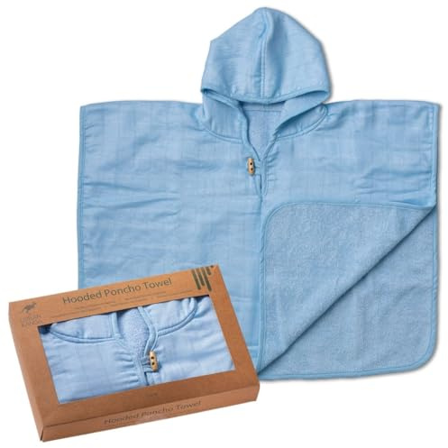 Urban Kanga Poncho Toalla Bebé con Capucha Muselina y Rizo