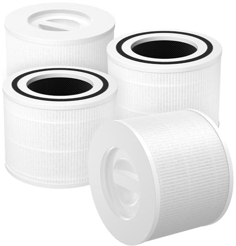 Core P350 Pet Care Replacement Filter for LEVOIT Core P350 Core 300 Air Purifier, 3-in-1 Filter Replacement, Part # Core P350-RF, 4 Pack