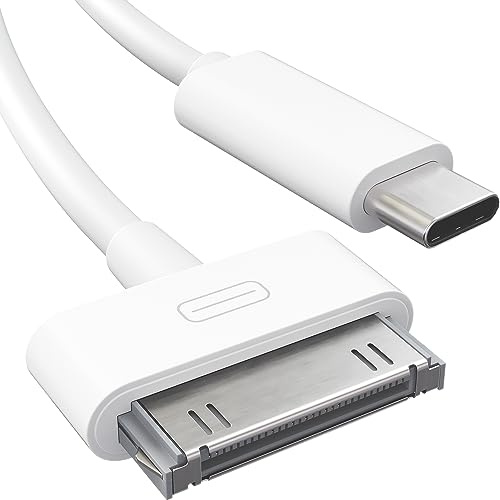 KabelDirekt – 30-Pin-auf-USB-C-Adapterkabel – 2x1m – iPhone/iPad | 2er-Set Lade- & Datenkabel USB-C auf 30-Pin-Dock-Connector – für iPhone 4S/4/3G, iPad 3/2/1 & iPod, weiß