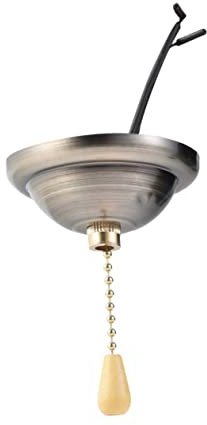 Veemoon Ensemble de Tirettes pour Ventilateur de Plafond Argenté en Métal, Style Vintage Élégant, Résistant la Corrosion, Accessoire pour Luminaire Plafonnier