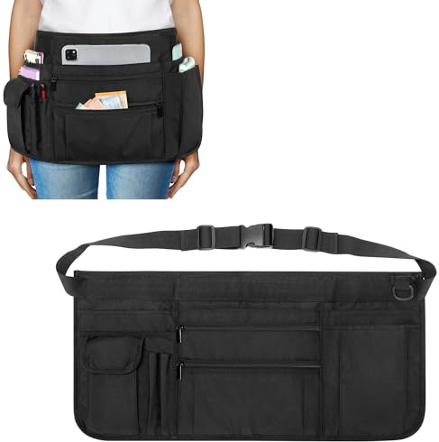 Rexmica Waitress Apron with Multiple Pockets & Adjustable Belt