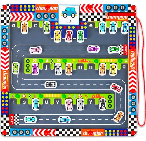 KMTJT Magnetspiel Labyrinth ab 2 3 4 5 Jahre, Kinder Montessori Spielzeug Busy Board 2 Jahre, Holzspielzeug Motorikspielzeug, Magnet Kinderspielzeug Holz Geschenk für Mädchen Jungen