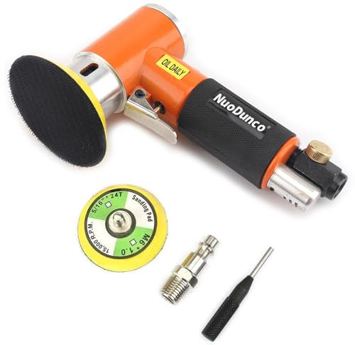 Mini Ponceuse excentrique à air comprimé 50 mm / 75mm, NuoDunco Ponceuse Orbitale Air Sander 2 / 3 Petit Ponceuse Pneumatique Orbitale