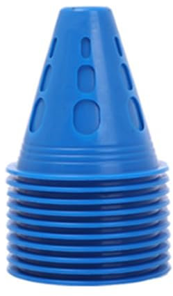 Lerpwige Agility-Sportkegel mit winddichtem Loch, bunt, für Fußball, Sport, Training, Agility, Markierungshütchen, flexible Kegel, 10 Stück