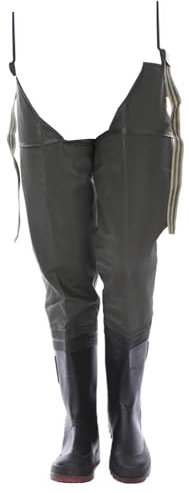 KPHYMOD Watstiefel Hüft-Watstiefel Für Damen Und Herren, Leichte, wasserdichte Watstiefel Aus PVC Mit Profilsohle Und Verstellbaren Schnallen(39 EU)