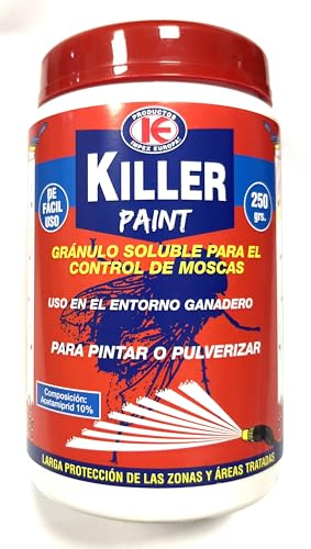 PINTURA MOSCAS ACETAMIPRID 10% PARA CONTROL DE MOSCAS 250 GRS. 3 MESES DE PERSISTENCIA. A base de CON ATRAYENTE SEXUAL. Agita para moscas