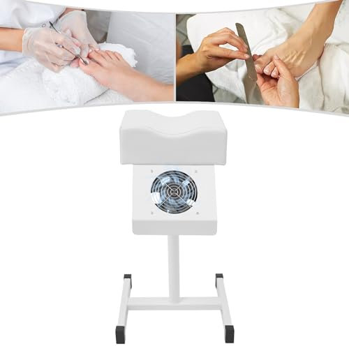 Pediküre Hocker Stuhl, Maniküre Fußpflege Höhenverstellbarer Fuß Spa Massage Stuhl Beinauflage Maniküre Fußstütze Nagel Techniker Stuhl für Spa Massage, Nagel Salon, SchönheitssalonNagel (Weiß)