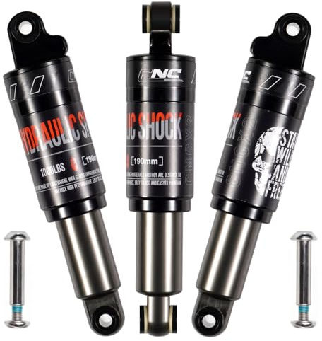 CNCLOL Fahrrad Stoßdämpfer hinten, hydraulischer Dämpfer für MTB, 190mm | Mountainbike Dämpfer 120, 125, 150, 165, 185, 190, 200 mm, Federlast 550/750/1000 lbs, für E-Bike, Downhill & Offroad Scooter