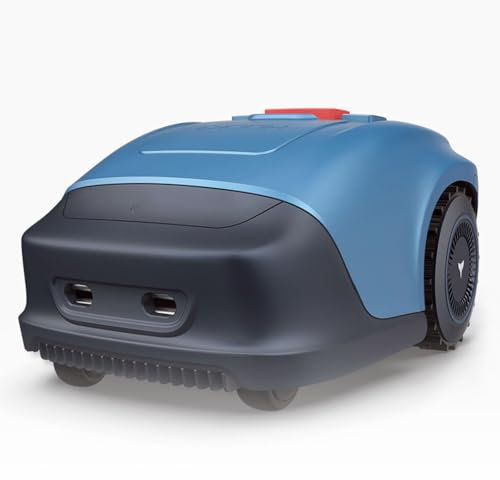 JMbpkduHs Robot Tagliaerba, Rasaerba Robotizzato Automatico per Prato da 1200 M², Pianificazione del Percorso, Pendenza del 33%, Wi-Fi/Bluetooth, Controllo Remoto Tramite App