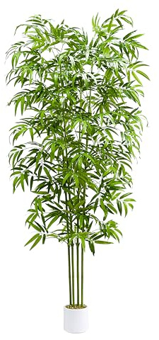TXABL Artificial Bamboo Plant Tree 180 CM Tall Fake Plants Decorative Artificial Plants Indoor Faux Bamboo Trees with Lifelike Leaves, Artificial Tree in Pot for Home Office Bathroom Bedroom Decor