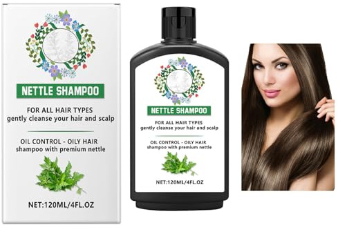 140ml Bio-Brennnessel Shampoo für fettige Haare, Reguliert Talgproduktion, Fördert Haarwachstum