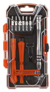 Jgo 17 pzas - juego de herramientas de precisión, incluye destornilladores, llaves, pinzas y material resistente, ideal para proyectos electrónicos y de reparación. #