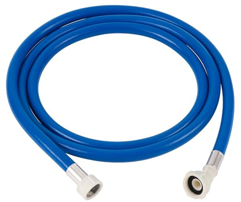 JD Brands Universal Washing Machine and Dishwasher Cold Water Inlet Hose [1.5m / 2.5m / 3.5m] | Cold Fill Feed Pipe with 3/4 Inch BSP Fittings | Compatible with Most Main Brands (3.5m) | 3/4 Inch BSP Fittings | Blue Cold Fill Feed Pipe | Extra Long Durable Leak-Resistant Water Hose Replacement