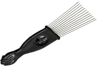 Pettine Rastrello Nero per Chioma, Abs e Alluminio, Districante