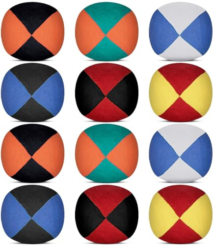 12 Pcs 2.56 Inch Washable Footbag Balls Suitable for Juggling Hacky Sack Games Ideal for Teens and Adults Usable for Outdoor Activities and Parties Durable Helps Improve Coordination Great Gift